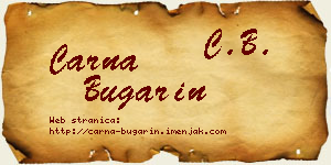 Čarna Bugarin vizit kartica